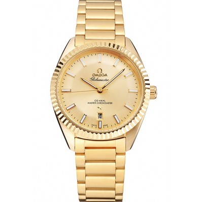 Best Omega Globemaster Gold Dial Gold Case And Bracelet