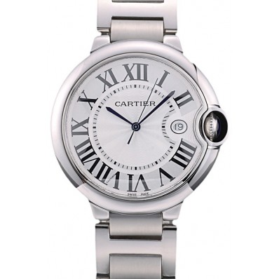Cartier Ballon Bleu 42mm White Dial Stainless Steel Case And Bracelet