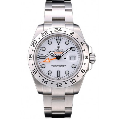 Copy Rolex Swiss Explorer Stainless Steel Bezel White Dial Tachymeter