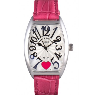 Franck Muller Heart Pink Leather Band 621586