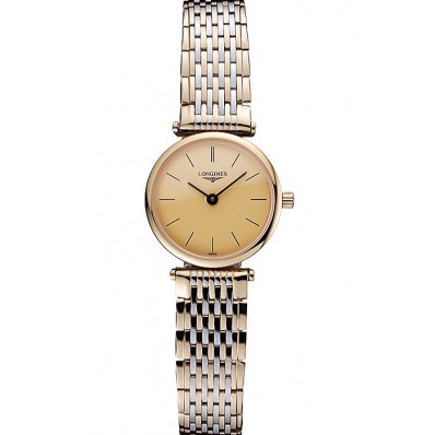 Luxury Longines La Grande Classique Two Tone Band Champagne Dial Femme 622096