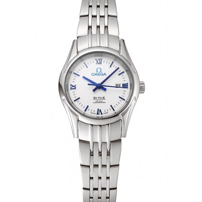 Omega De Ville Ladies White Dial Stainless Steel Case And Bracelet 1453790