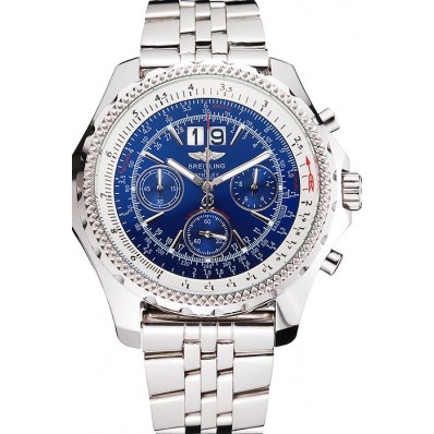 Replica High Quality Breitling Bentley 6.75 Speed Blue Dial Stainless Steel Case And Bracelet 622214