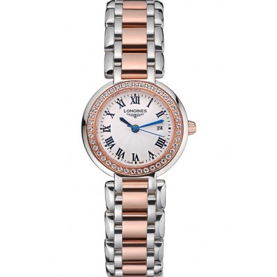Replica Longines PrimaLuna Stainless Steel And Gold Diamond Case 622585