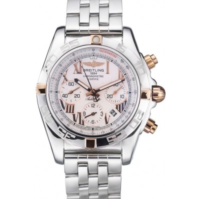 Swiss Breitling Certifie Stainless Steel Bezel White Dial 80289