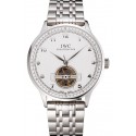 Best Imitation IWC Portugieser Tourbillon White Dial Stainless Steel Case And Bracelet