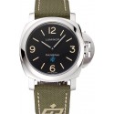 Best Replica Panerai Luminor Base Logo Acciaio Black Dial Green Bracelet 1454013