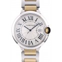 Cartier Ballon Bleu 42mm White Dial Stainless Steel Case Two Tone Gold Bracelet