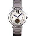 Cartier Ballon Bleu Flying Tourbillon Silver Stainelss Steel Strap 621452