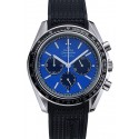 Cheap Omega Speedmaster Black Rubber Strap Blue Dial 622043
