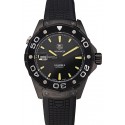 Copy Best Quality Swiss Tag Heuer Aquaracer Calibre 5 Black Dial Black Bezel Black Case Black Rubber Strap