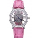 Copy High Quality Cartier Rotonde Skeleton Flying Tourbillon Pink 621973
