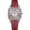 Copy High Quality Cartier Santos 100 Diamond Rose Gold Bezel 621917