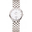 Copy Omega De Ville Prestige White Dial With Diamonds Stainless Steel Case And Bracelet