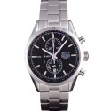 Copy Tag Heuer SLR Polished Stainless Steel Case Black Dial Stainless Steel Strap