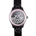 Dior VIII Baguette Cut Pink Diamonds with Diamond Encrusted Dial cd14 621367