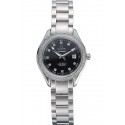 Fake Omega Seamaster Aqua Terra Black Dial Diamond Case Stainless Steel Bracelet 622449