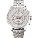 Fake Replica Breitling Bentley Chronograph White Dial Stainless Steel Strap