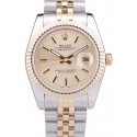 Hot Rolex Datejust Gold Dial Ribbed Bezel 7450