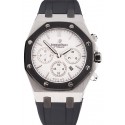 Hot Swiss Audemars Piguet Royal Oak Chronograph White Dial Stainless Steel Case Black Rubber Strap 622865