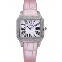Imitation Cartier Santos 100 Diamond Silver Bezel 621910