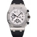 Knockoff AAA Swiss Audemars Piguet Royal Oak Offshore White Dial Stainless Steel Case Black Rubber Strap 622853