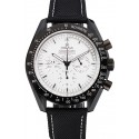 Knockoff Omega Speedmaster Professional Apollo 13 Silver Snoopy Award White Dial Black Case Black Nylon Strap