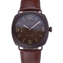 Knockoff Panerai Luminor Marina Militare Purple Stainless Steel Bezel Brown Bracelet 622321