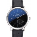 Luxury Piaget Altiplano Silver Case Black Dial Black Leather Bracelet 622629
