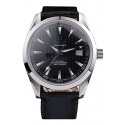 Omega Swiss Seamaster Railmaster Black Strap Black Striped Dial