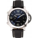 Panerai Luminor 1950 3 Days Chrono Flyback Black Dial Stainless Steel Case Black Leather Strap
