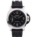Panerai Luminor Black Rubber Bracelet Watch Replica 4566