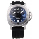 Panerai Luminor Brushed Stainless Steel Case Black Dial Black Rubber Strap 98164