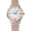Patek Philippe Calatrava White Dial Blue Numerals Rose Gold Case Two Tone Bracelet 1453829