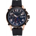 Porsche Design Indicator Black Dial Gold Case Black Rubber Strap