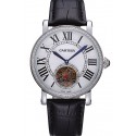 Replica Cartier Rotonde Flying Tourbillon Diamonds White Dial 621954