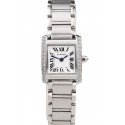 Replica Cartier Tank Anglaise 20mm White Dial Diamonds Steel Case Stainless Steel Bracelet
