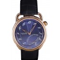 Replica Hermes Classic Croco Leather Strap Navy Dial 801404