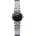 Replica Longines La Grande Classique Stainless Steel Black Dial Diamond Bezel Femme 622108