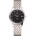 Replica Omega DeVille Stainless Steel Bracelet Black Dial 621685