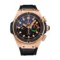 Swiss Hublot Big Bang Limited Edition Formula 1 India Black Dial Gold Case Black Leather Strap 62288