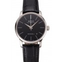 Swiss Mido Baroncelli Black Dial Stainless Steel Case Black Leather Strap 1453839