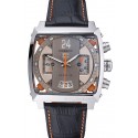 Tag Heuer Monaco 24 Calibre 36 Chronograph Gold And Beige Dial Black Leather Strap 622274
