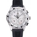 Top Tag Heuer Aquaracer Calibre S White Dial Black Rubber Band 622405