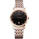 Vacheron Constantin Fine Black Dial Rose Gold Case Two Tone Bracelet