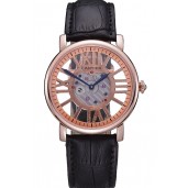 Best Cartier Rotonde Skeleton Flying Tourbillon Black 621966