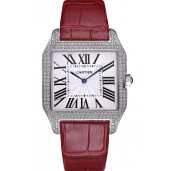 Best Cartier Santos 100 Diamond Silver Bezel 621928