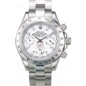 Best Quality Rolex Daytona Lady Stainless Steel Case White Dial Tachymeter