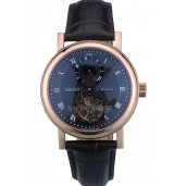 Breguet Classique Complications Rose Gold Case Black Leather Strap 80156