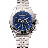 Breitling Chronomat 44 Blue Dial with Black Subdials Stainless Steel Bracelet 622508